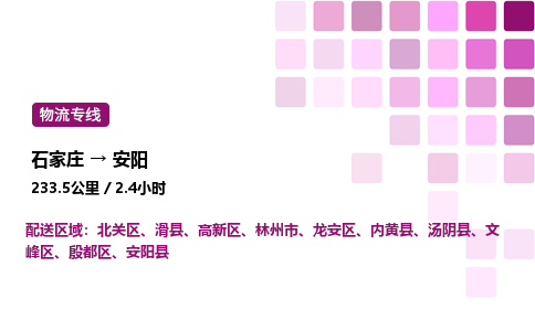 石家莊到安陽專線直達-石家莊至安陽貨運公司-專業(yè)物流運輸專線